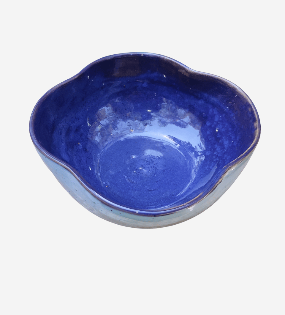 Cereal Bowl Ocean Blue Glazed
