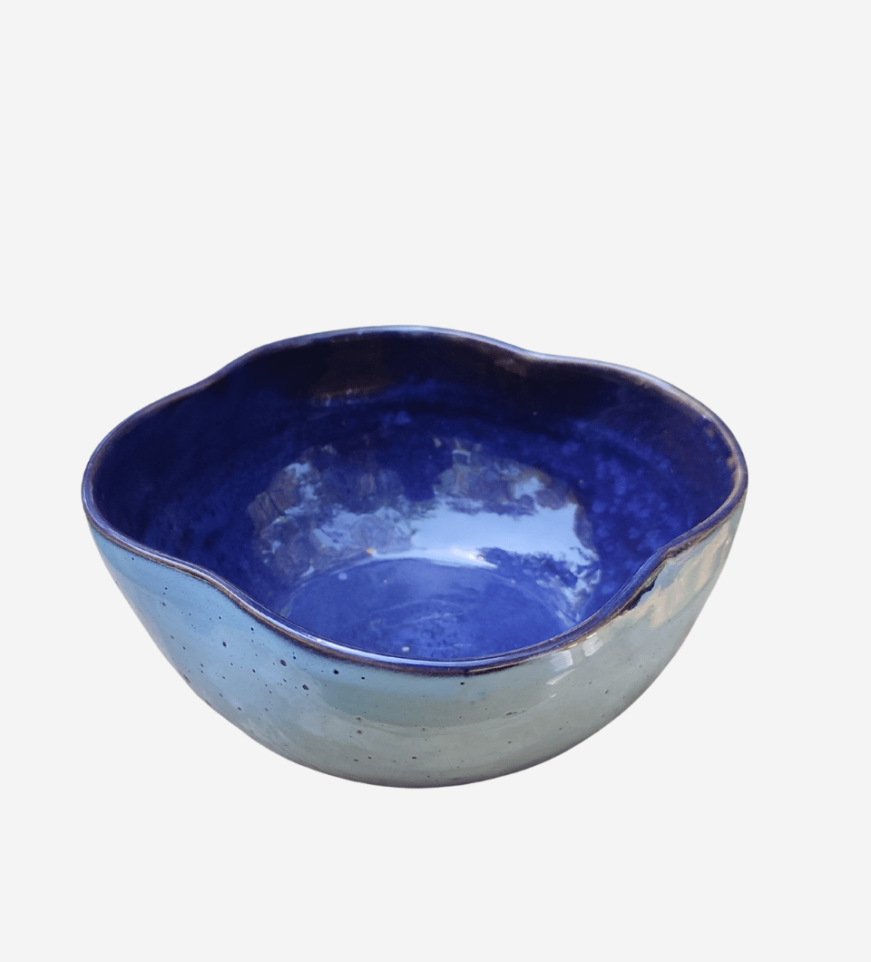 Cereal Bowl Ocean Blue Glazed
