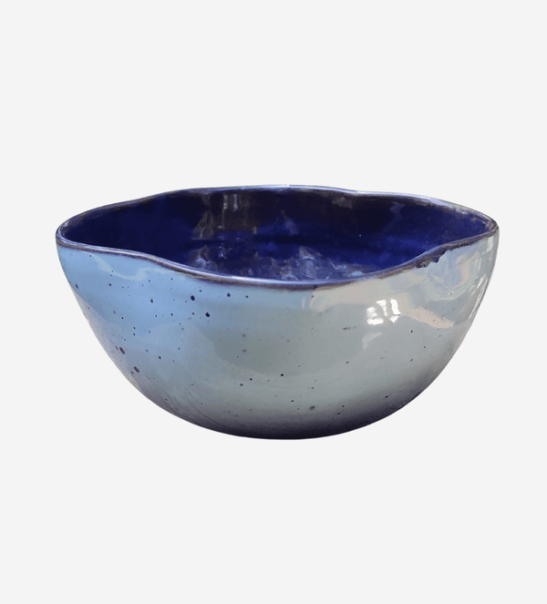 Cereal Bowl Ocean Blue Glazed