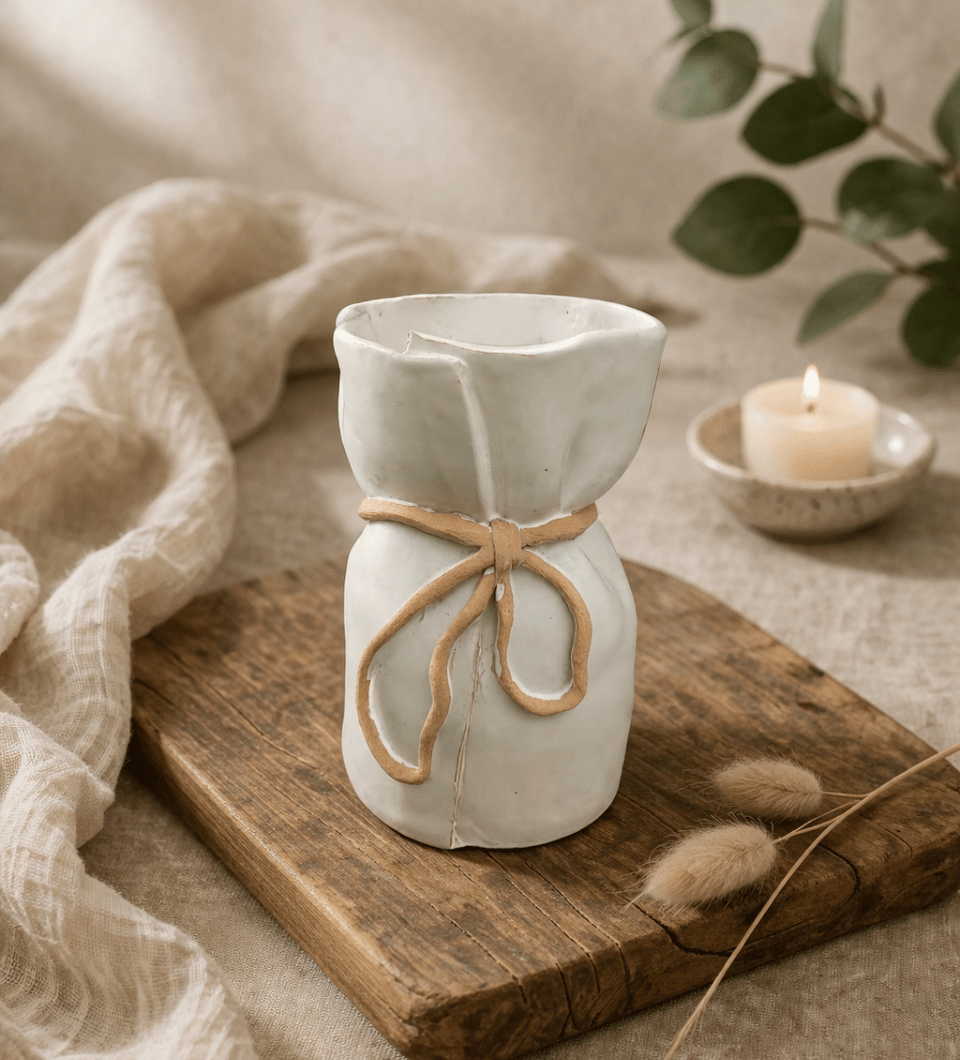 Handformed Ribbon Vase