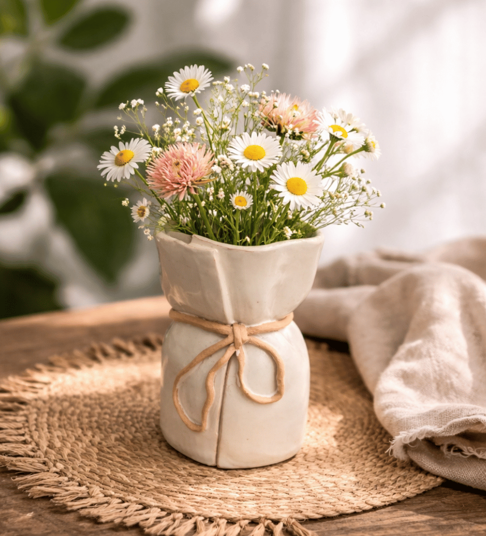 Handformed Ribbon Vase
