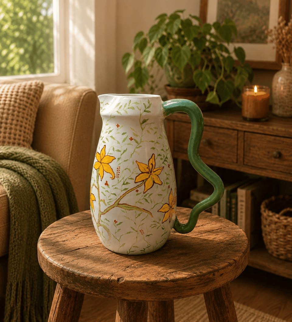 Hand Painted Pitcher