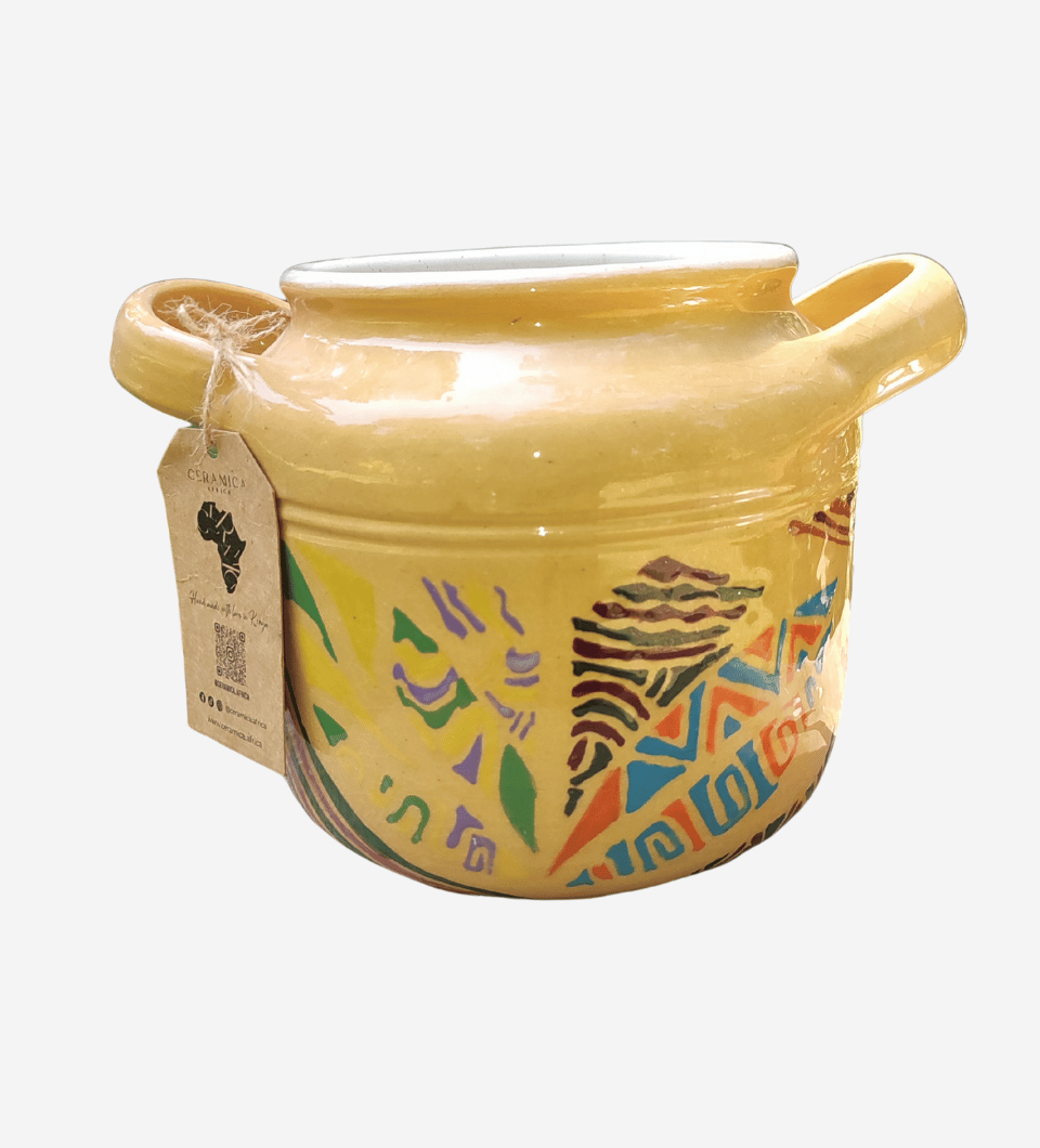 Utensil Jar with hand painted mosaic