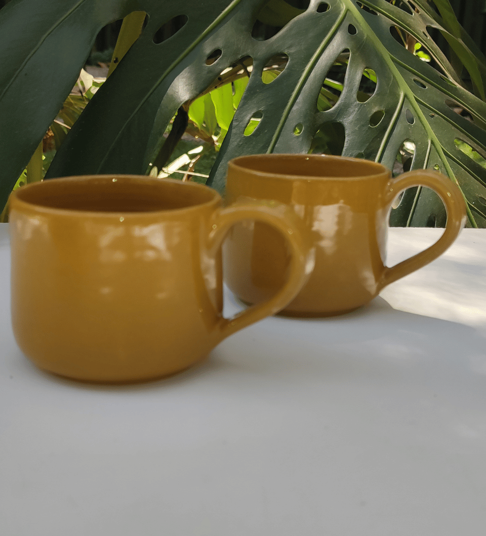 Tea cup Mustard Yellow